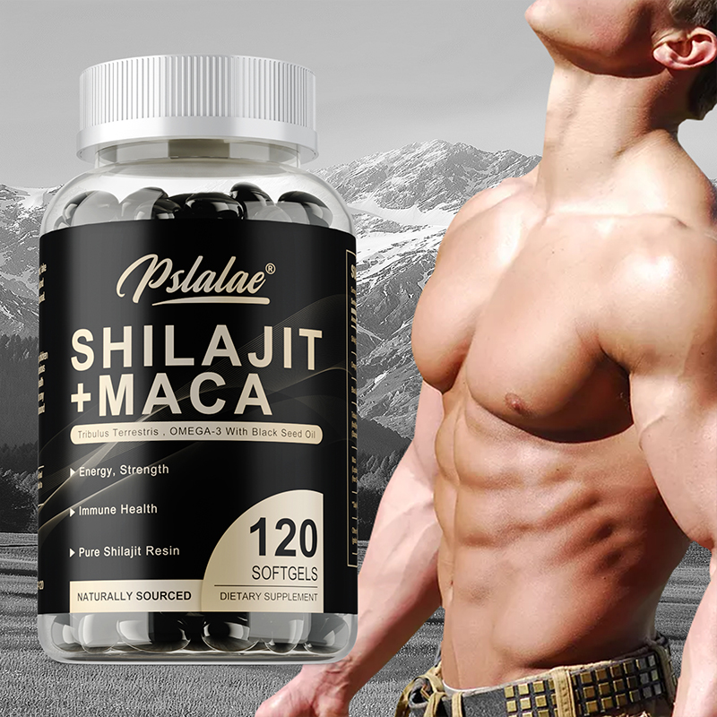 Herbal Queen - كبسولات Shilajit + Maca - تحتوي
