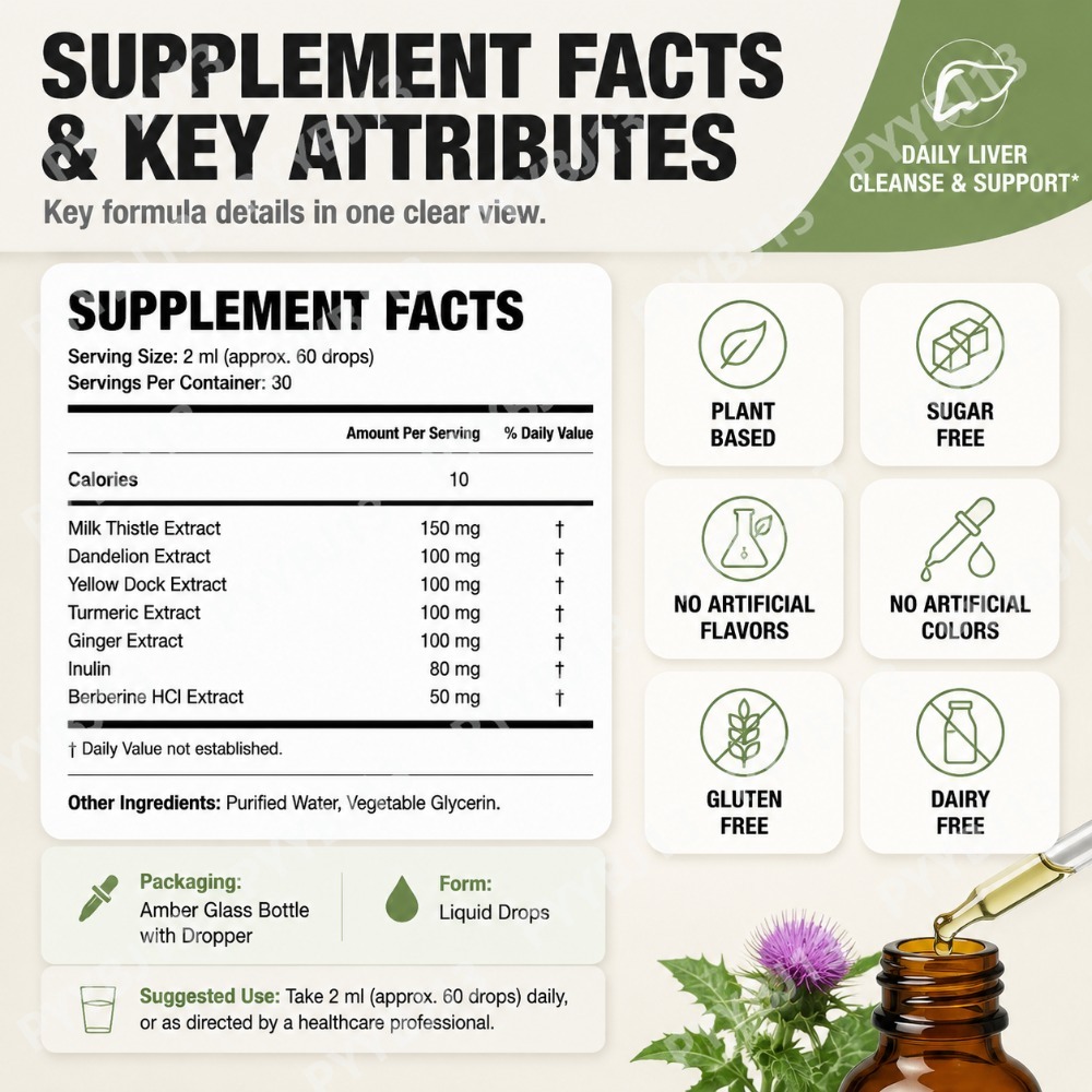 قطرات دعم الكبد مع مستخلصات عش - مراجعة Herbal Wellness For You وسعره