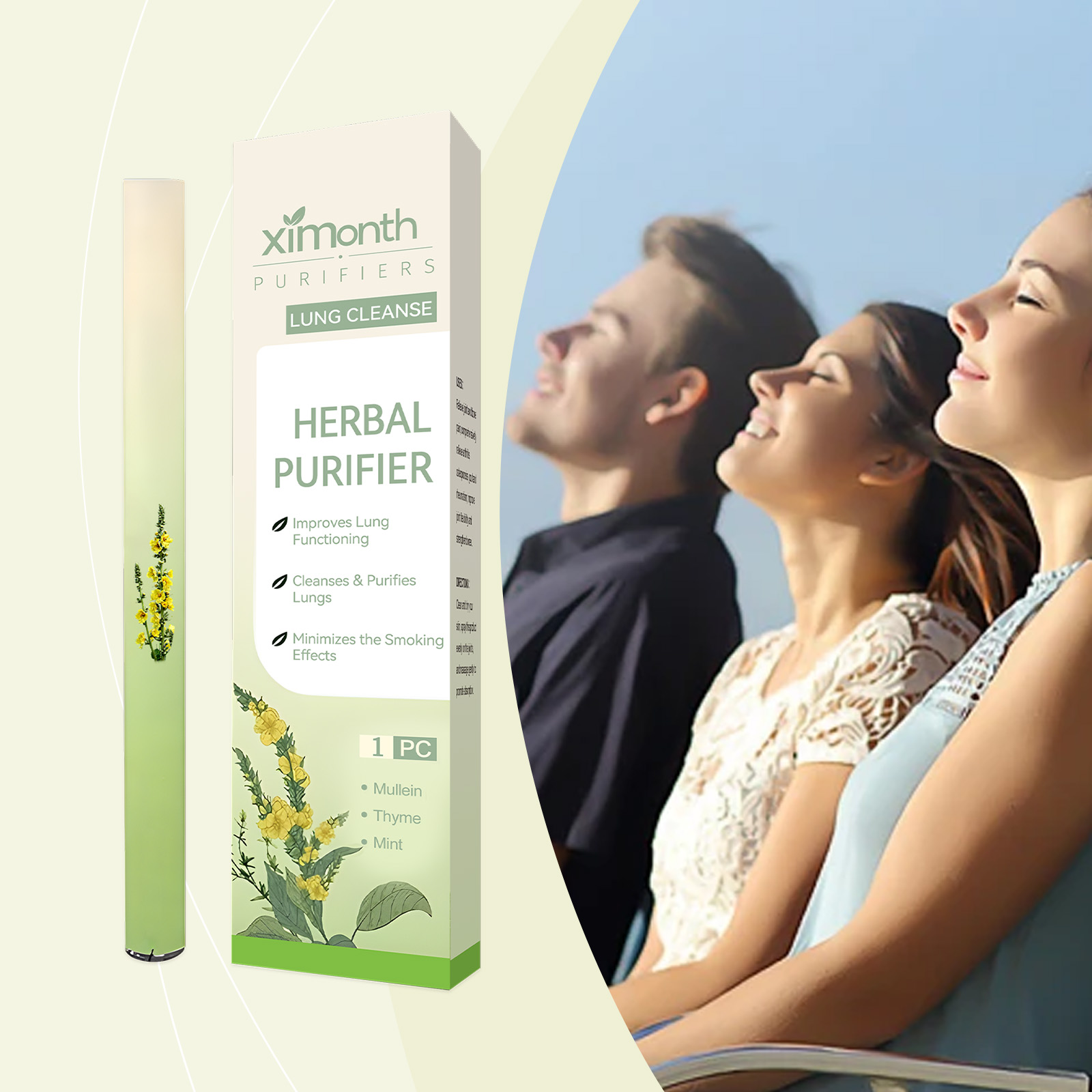 عصا التنفس العشبية الطبيعية، د - مراجعة Herbal Wellness For You وسعره